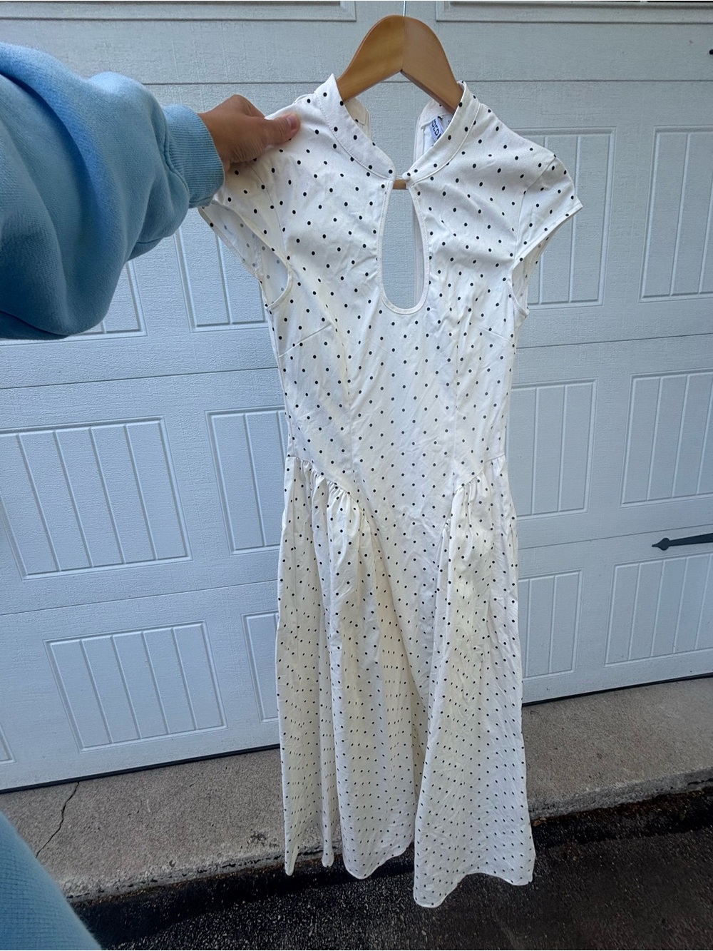 H&M mΓ‘xi dress poplin polka dot / XS
